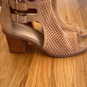 Alex Marie Tan Suede Women's Heeled Boots/Sandals